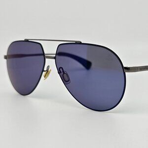 Helen Keller H8670-HD22 Gunmetal Frame Polarized Blue Mirror Aviator Sunglasses